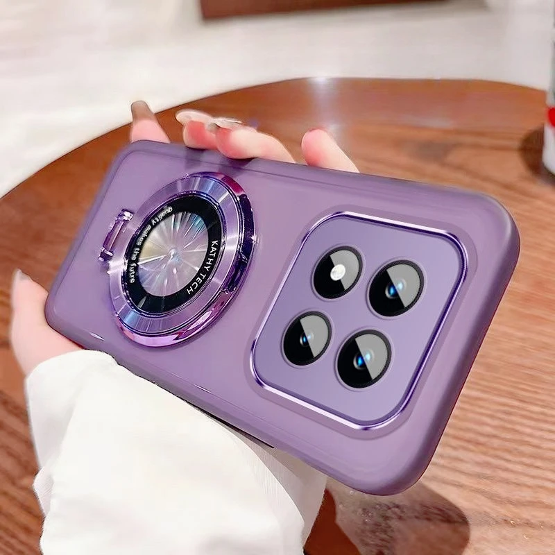 

Stand Holder Silicone Case For Redmi Note14 14Pro 14ProPlus 13 13Pro 14C 13C 12C POCO X7 X7Pro M5S F7Ultra X6 Transparent Cover