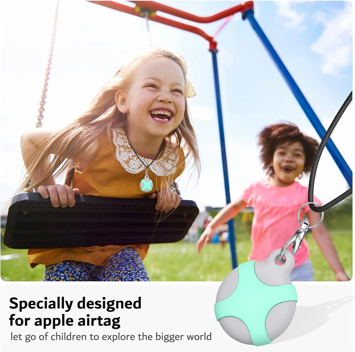 Airtag Holder for Kids Necklace & Adults, Bracelet Watch Band Wrist Hidden Case Adjustable Air Tag Cover KidsAdults Waterproof