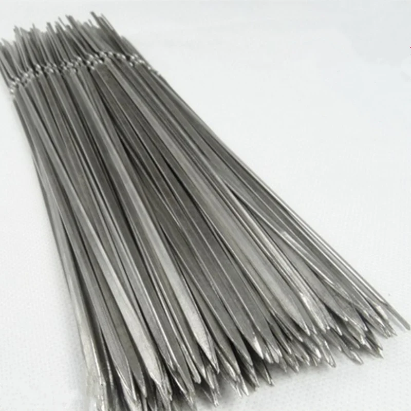 

10pcs Stainless Steel Barbecue Skewer Reusable Bbq Skewers Kebab Iron Stick For Outdoor Camping Picnic Tools Cooking Tools