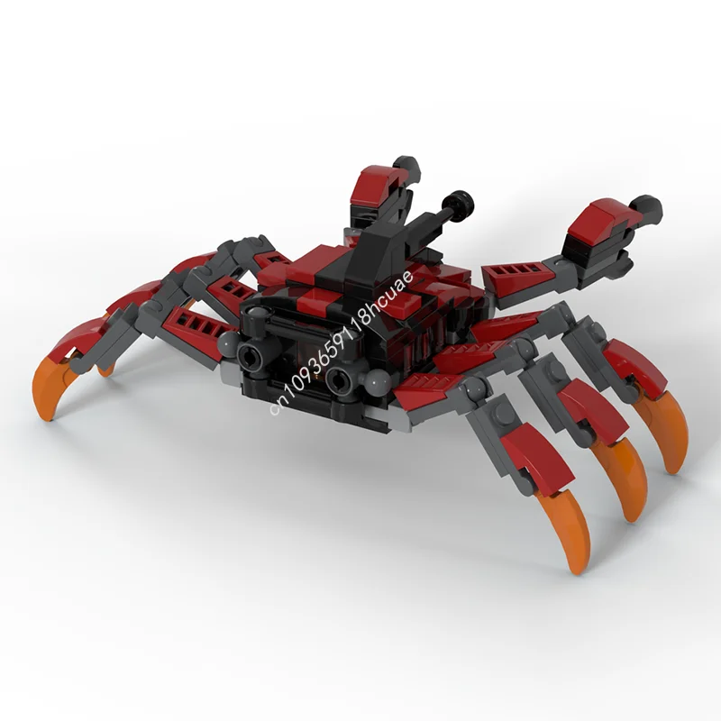 154 Uds. Modelo MOC ExoCrab, bloques de construcción modulares, idea para niños, juguetes artesanales, ladrillos DIY, educación creativa, regalos de navidad