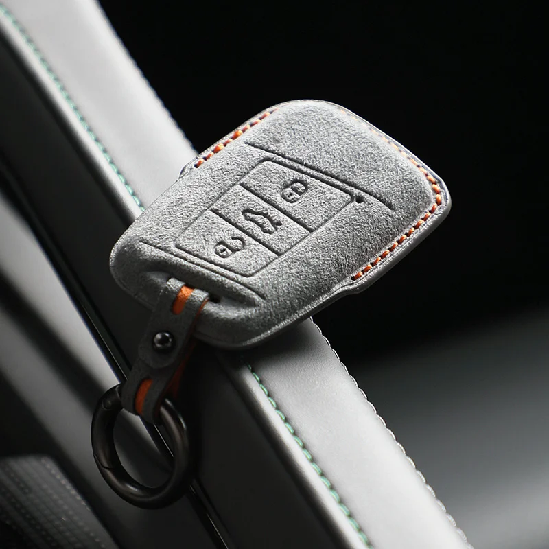 For VW Volkswagen Magotan B8 Superb Skoda A7 Passat Variant 2015 - 2019 Car key Case Alcantara Keychain Accessories