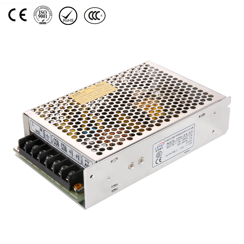 Leyu NES-100 Adjustable AC to DC Switching Mode Power Supply for LED Strip