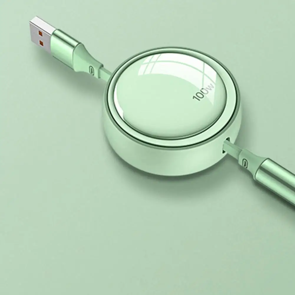 Useful Charging Cable  Retractable Stretch Charging Cord  with Cable Storage 5-step Telescopic Adjustment Charging Cord