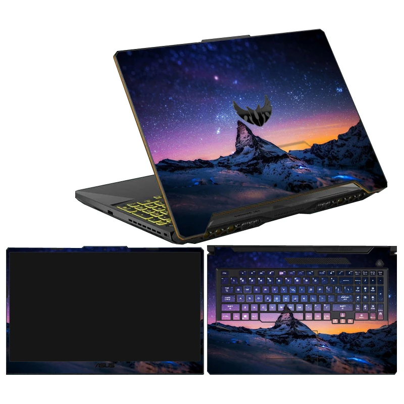 Laptop Skin Decals for ASUS TUF GAMING F15 FX506LU FX506LH Anti-Scratch Vinyl Sticker with PRE-CUT Holes