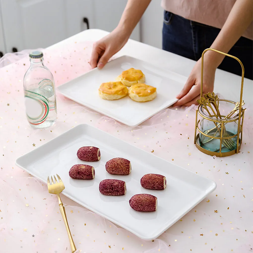 Cake Serving Trays ple Style Fruit Cupcake Plate Tabletop Wedding Party Dessert Stand Accessory  square 10in tray