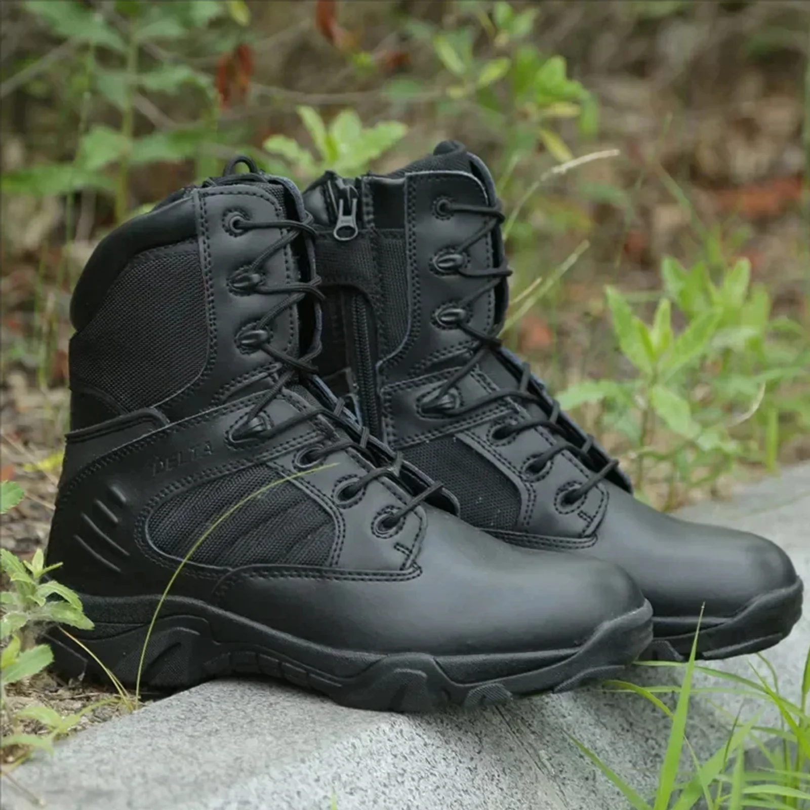 Tactical Male Boots Outdoors Climbing Special Force Leather Waterproof Desert Combat Work Shoes