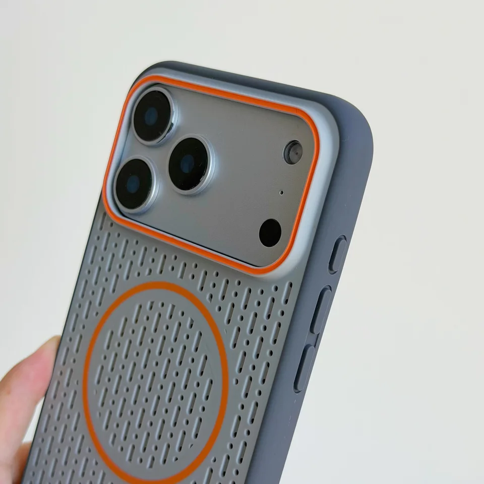 Funda de teléfono transpirable con disipación de calor para Apple iPhone 18 17 Air 16 15 14 13 Pro Max Plus, TPU suave a prueba de golpes 5