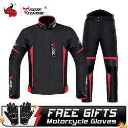 Traje de chaqueta y pantalones de motocicleta impermeables, equipo de protección de Motocross, armadura corporal de verano e invierno