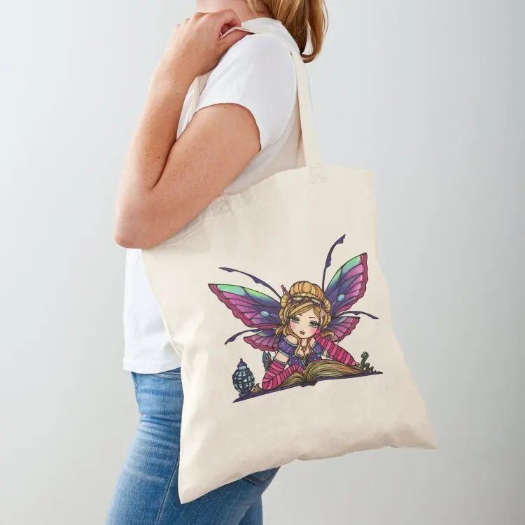 

Bookworm Fairy by Hannah Lynn Tote Bag Shopper handbag shopping bag logo shoping bag Shopper