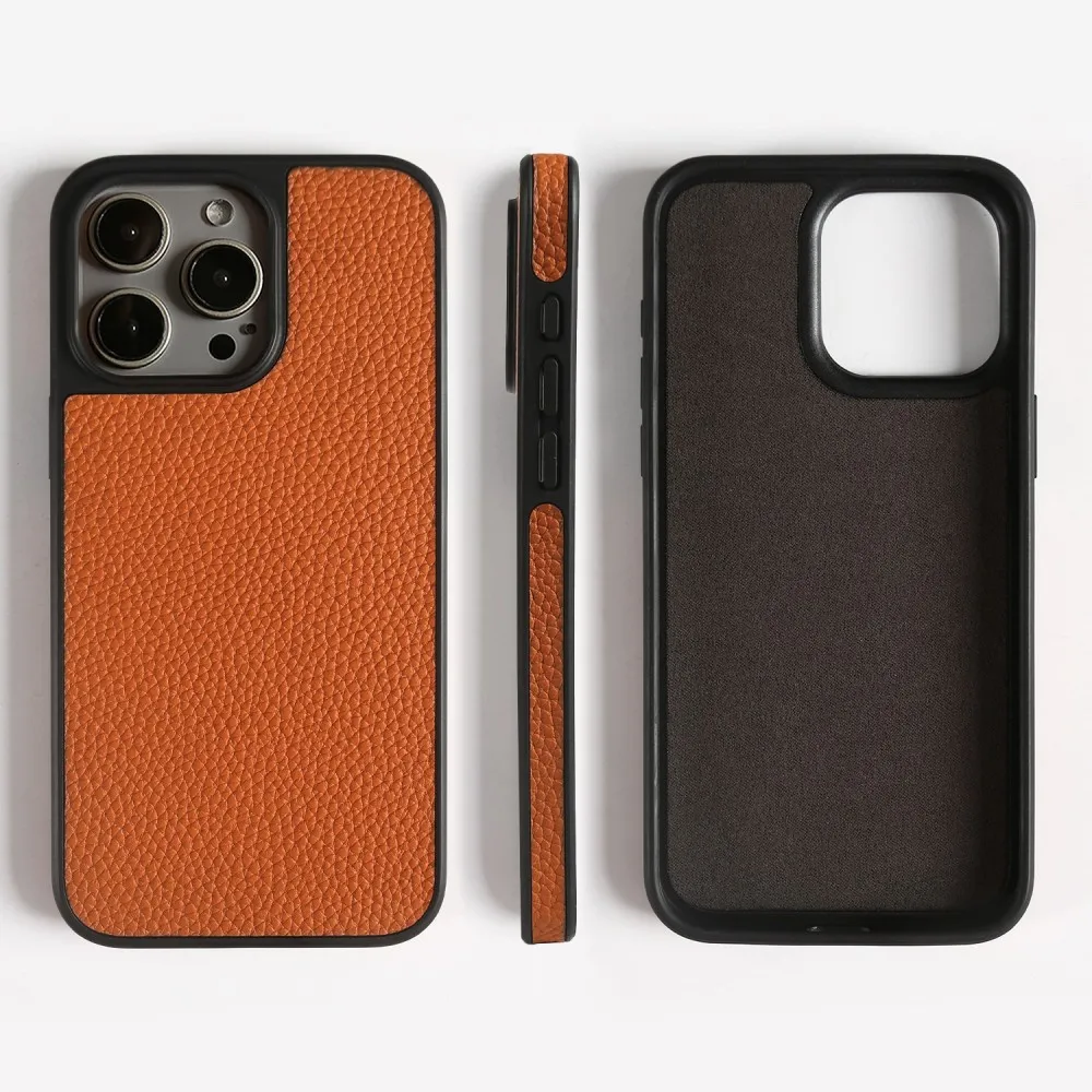 

Premium Genuine Leather Case For Iphone 16 Pro Max 15 14 13 12 11 Phone Cases Full Coverage Shell Back Protective Coque Capa