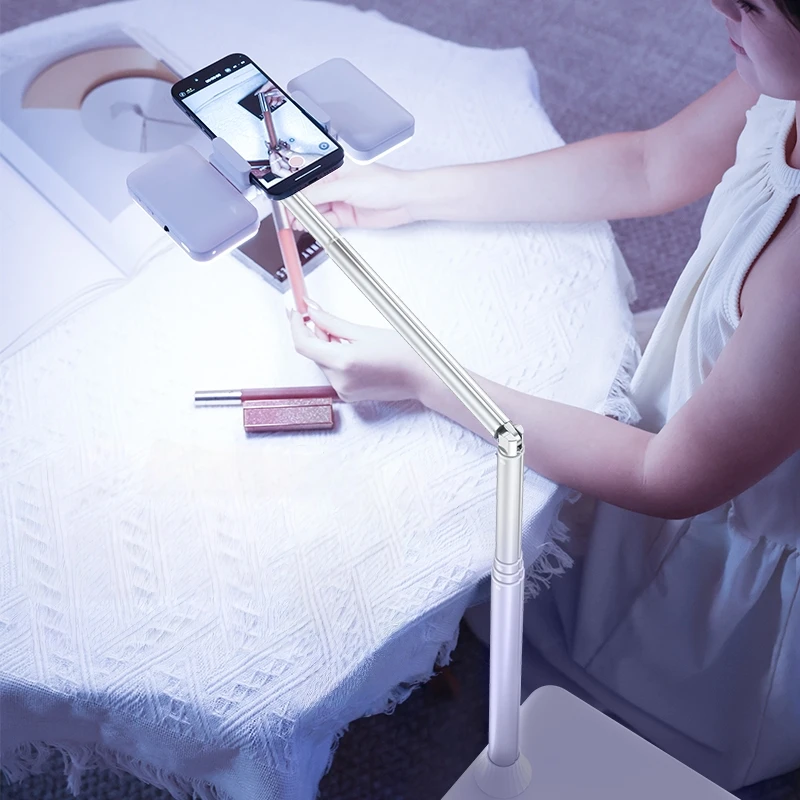 Universal Adjustable Overhead Flexible Tablet Floor Tripod Stand