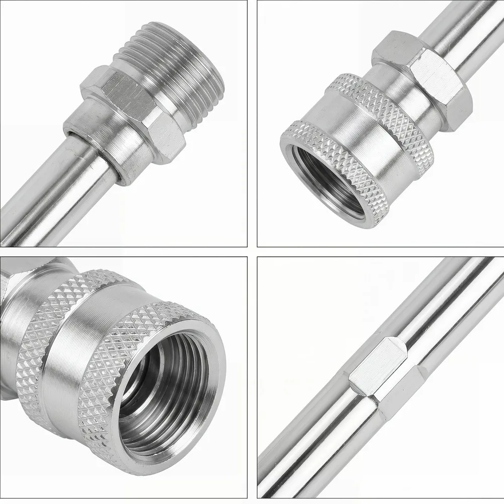 17 inch Pressure Washer Extension Rod Stainless Steel for High Pressure Systems Quick Connect Nozzle Compatible