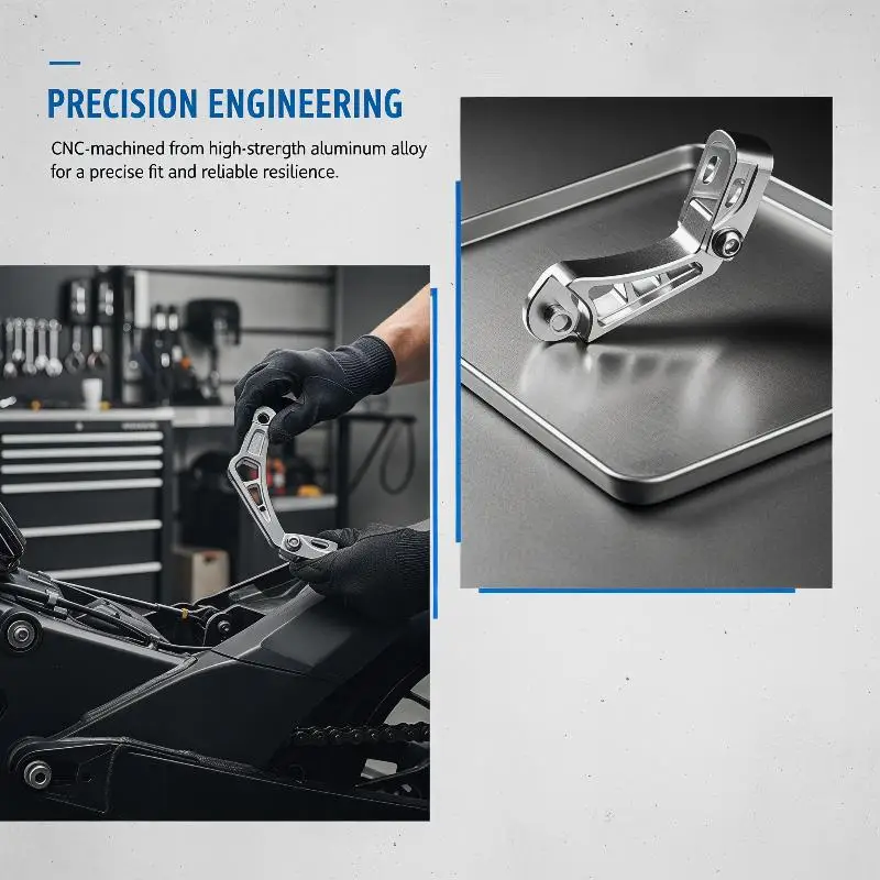 1 Set CNC Aluminum Motorcycle Brake Hose Holder Universal Fit Bent Design for Road and Off-road Use