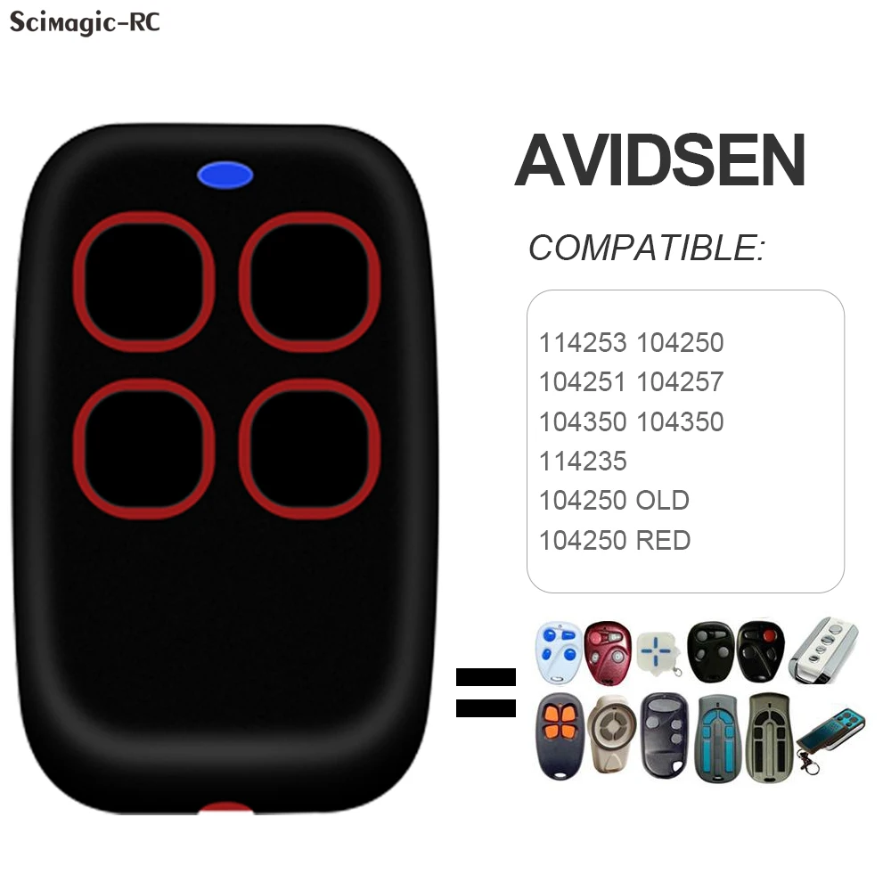 Clone AVIDSEN 104251 104250 OLD 104257 104350 Rolling Code Remote Clone AVIDSEN 100400 104505 100500 400600 Fixed Code 433.92MHz