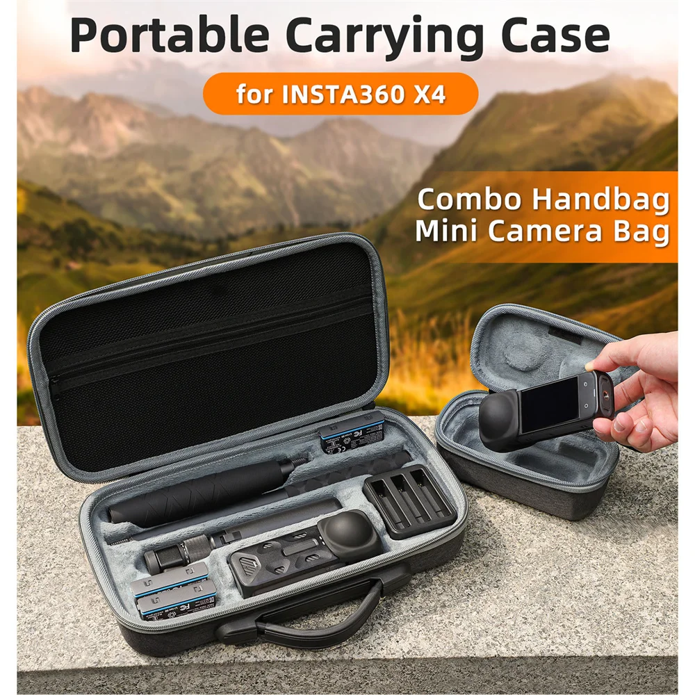 

For X4 Mini Storage Bag Carrying Case Anti-drop Travel Carry Box Protective Case For Insta360 X4 Action Camera Accessories