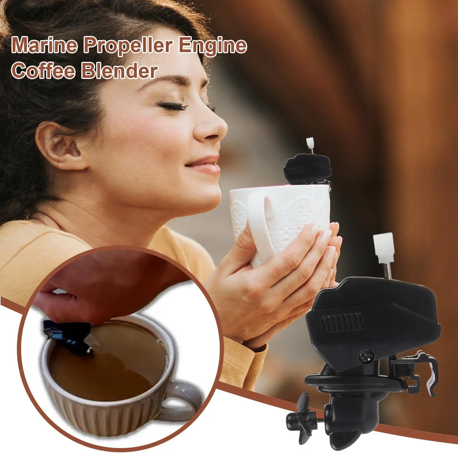  Wind Up Mini Boat Motor Coffee Stirrer Novelty Coffee Mixer Drink Mixing Gadget Boat Engine Coffee Stirrer Unique Boat Coffee