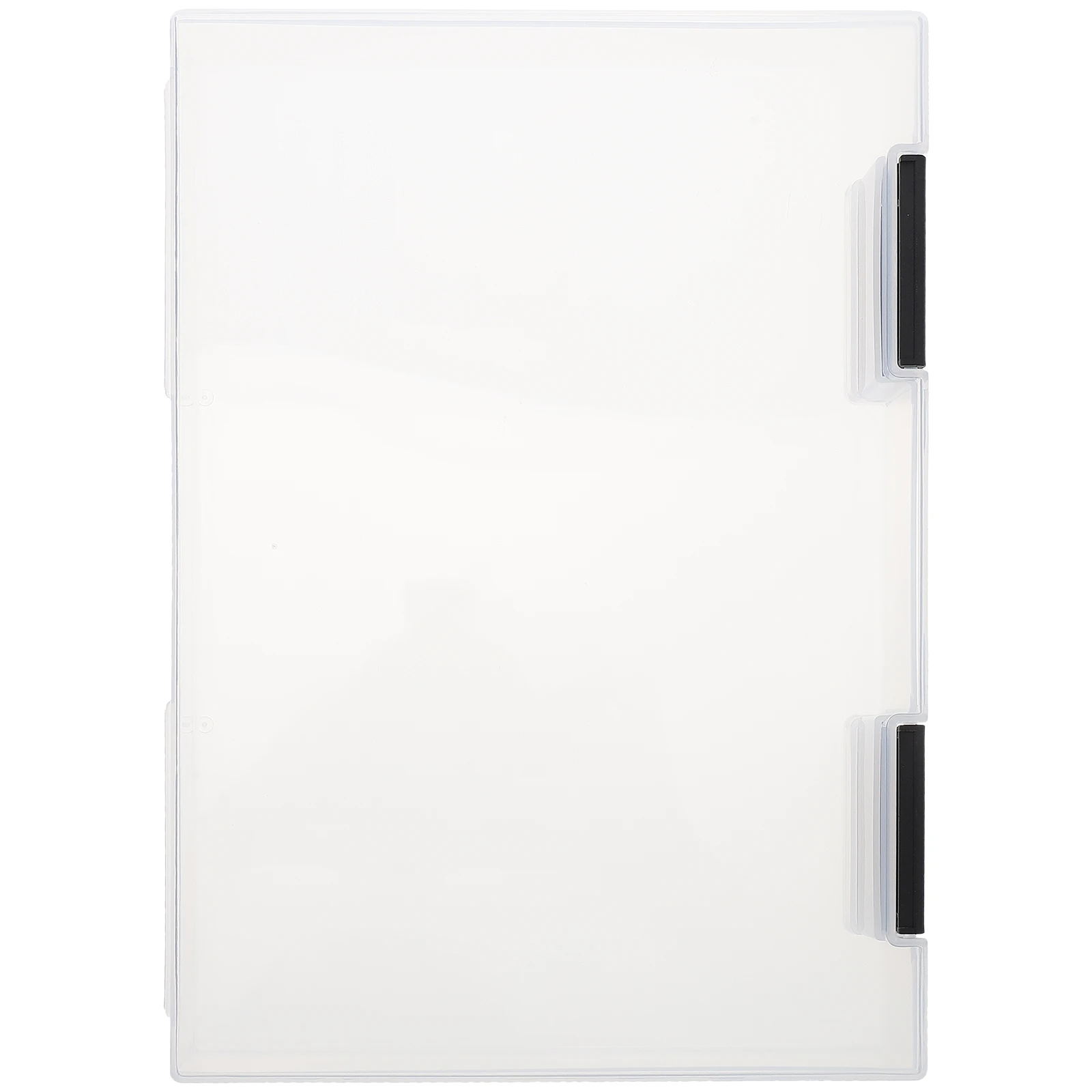 

1pc Double Buckle Plastic File Storage Box A5 Document Organizer Thickened Box For Office Home Study Paper Magazine