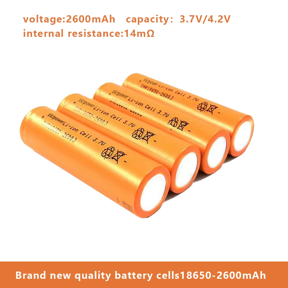 100% Original 18650 battery 3.7V 2600mah High Capacity lithium-ion battery INR18650-26P 13A 5C akku For Headphones,Stereos