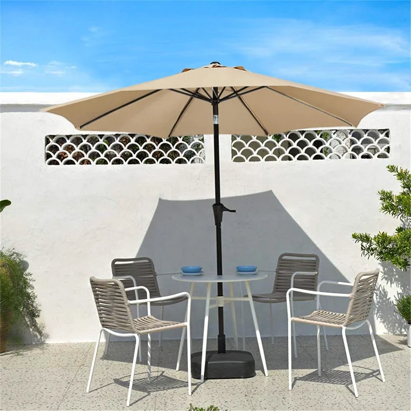 New Releases 9FT Outdoor Leisure Sun Garden Umbrella Patio Automatic Parasol Stock High Wind Resistant