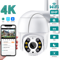 3MP 2K Super Mini PTZ Wifi Camera H.265 Wireless/Wired IP Camera 4xDigital Zoom Auto Tracking AI Human Detection ICSEE