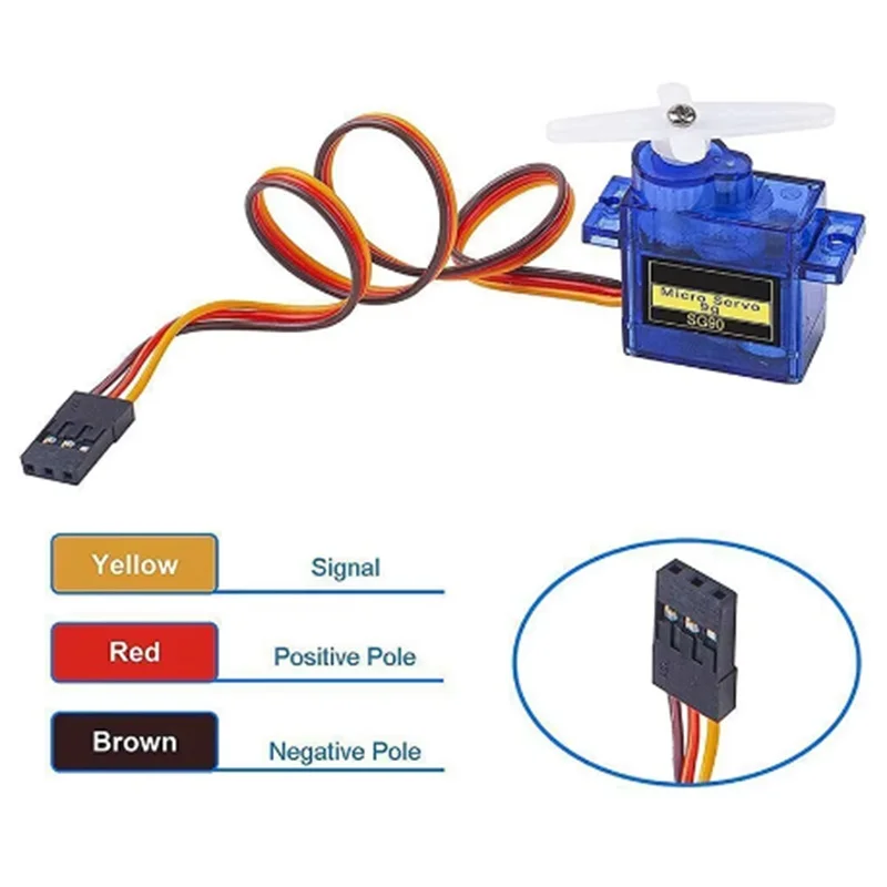 Micro servomoteur Sg90 9g, 2/4/6/8/10 pièces, pour robot radiocommandé, bras servomoteur, jouet avion, hélicoptère, modèles d'avion 180 °/360 °