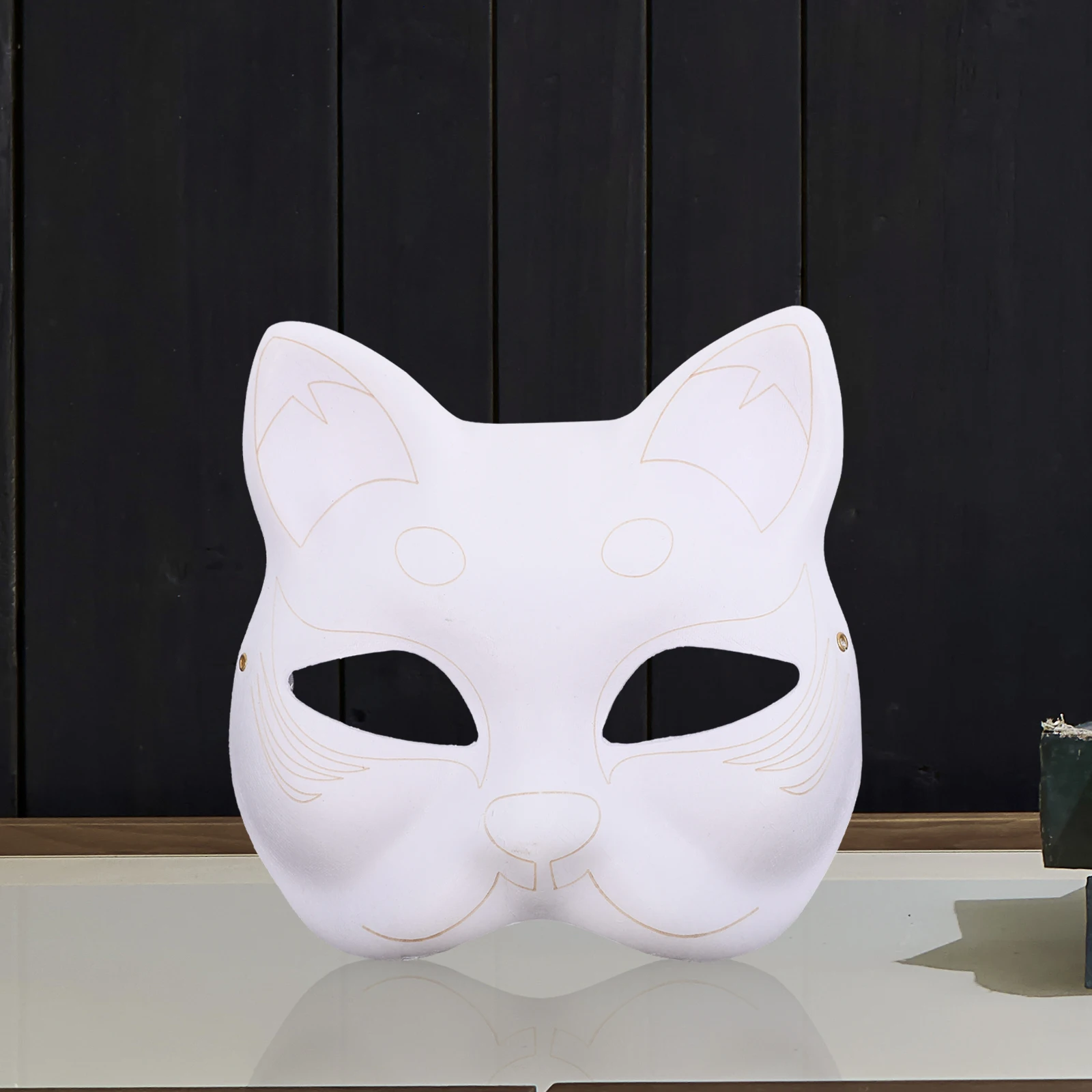 

5Pcs DIY White Paper Masks Blank Masquerade Masks for Women Halloween Prom Party Decorations White Masquerade Mask