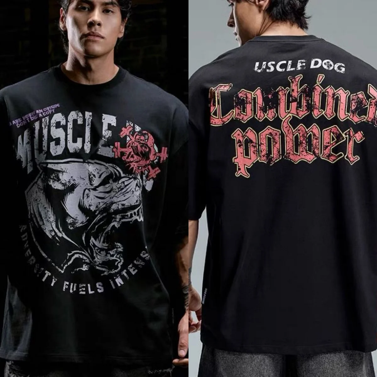 Muscular Male Sports Tide Brand Tee Rage Rage Rage Summer Explosion Style American Fitness Half Sleeve Training Clothes Fitness