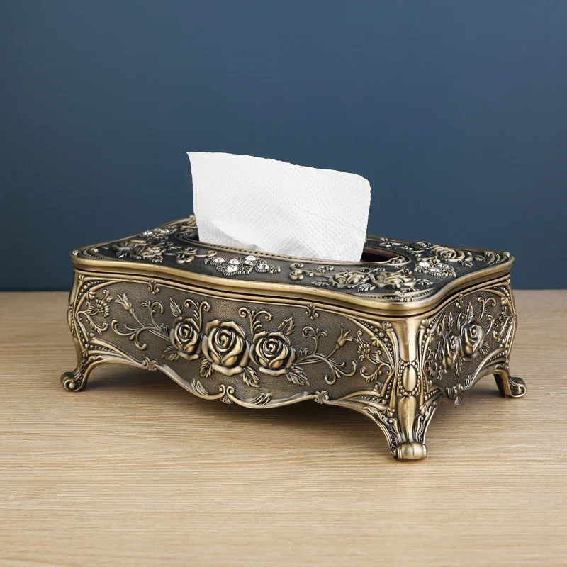 

European style tissue box home living room drawer box creative personality trend light luxury office J hotel KTV paper drawer