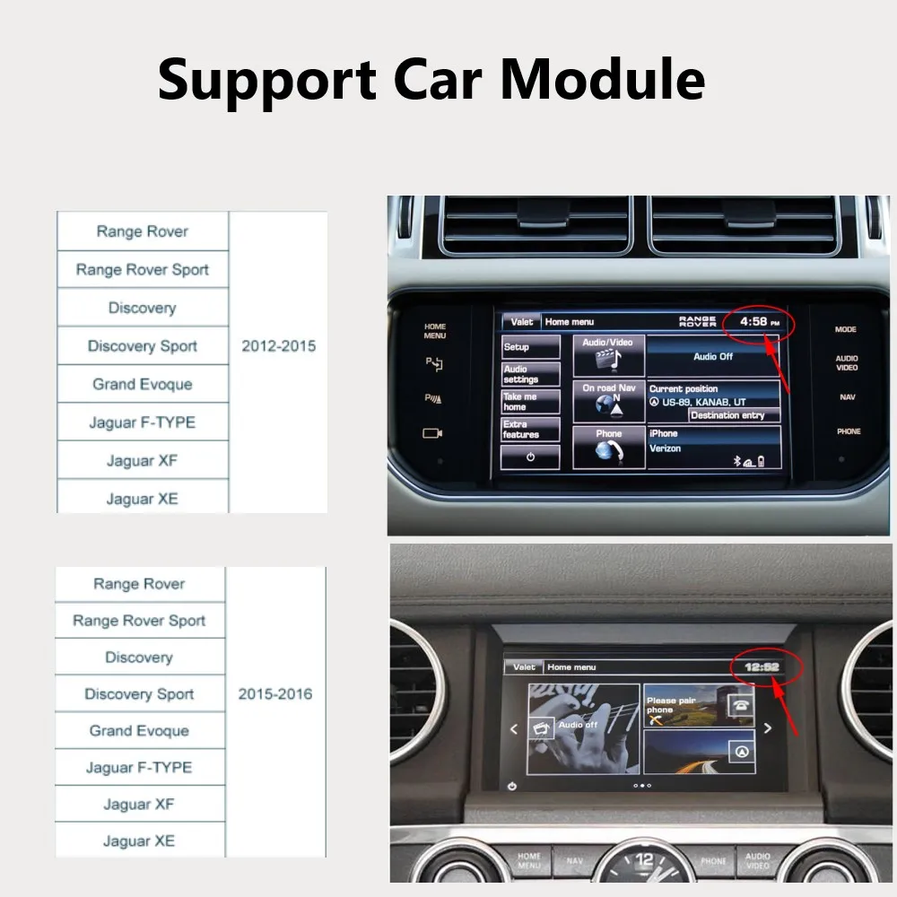 Wireless Carplay Module For Land Rover Discovery Ranger Rover Evoque Jaguar XE XF XJL F-PACE F-TYPE Android Auto