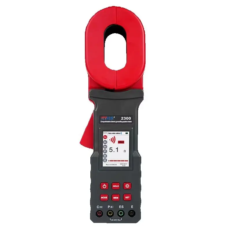 ETCR2300 Ground Pile Type Clamp Earth Resistance Tester Soil Resistivity Earth Voltage Current Meter Blue-tooth Communication