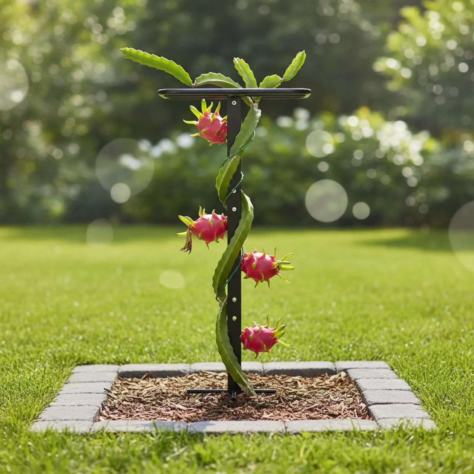 Pitahaya Fruit Climbing Frame Easy to Assemble Metal Plant Assistance Stand Adjustable Plant Climbing Rack for Patio