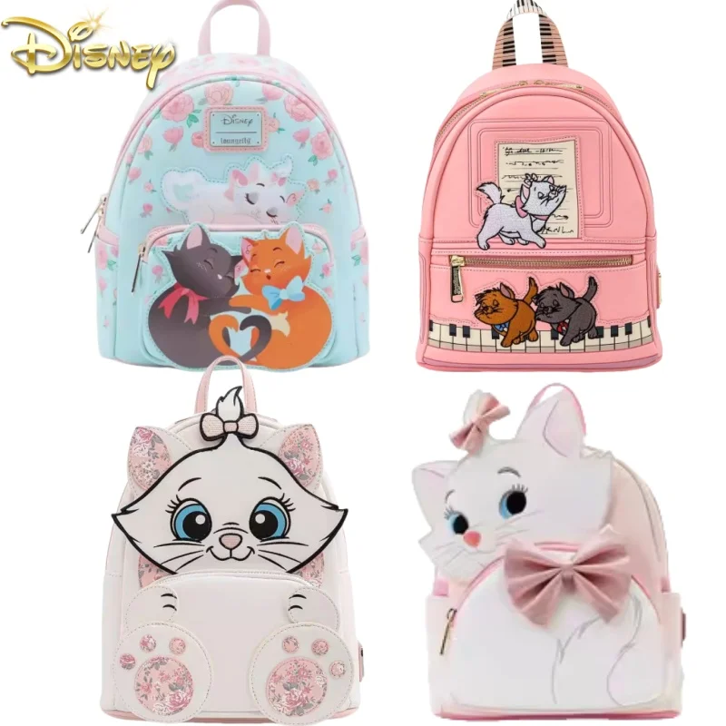 Nuevo Loungefly Disney los aristogatos durmiendo Marie Toulouse Berlioz Mini mochila bolso de estudiante regalos para niñas mochila bonita para niños