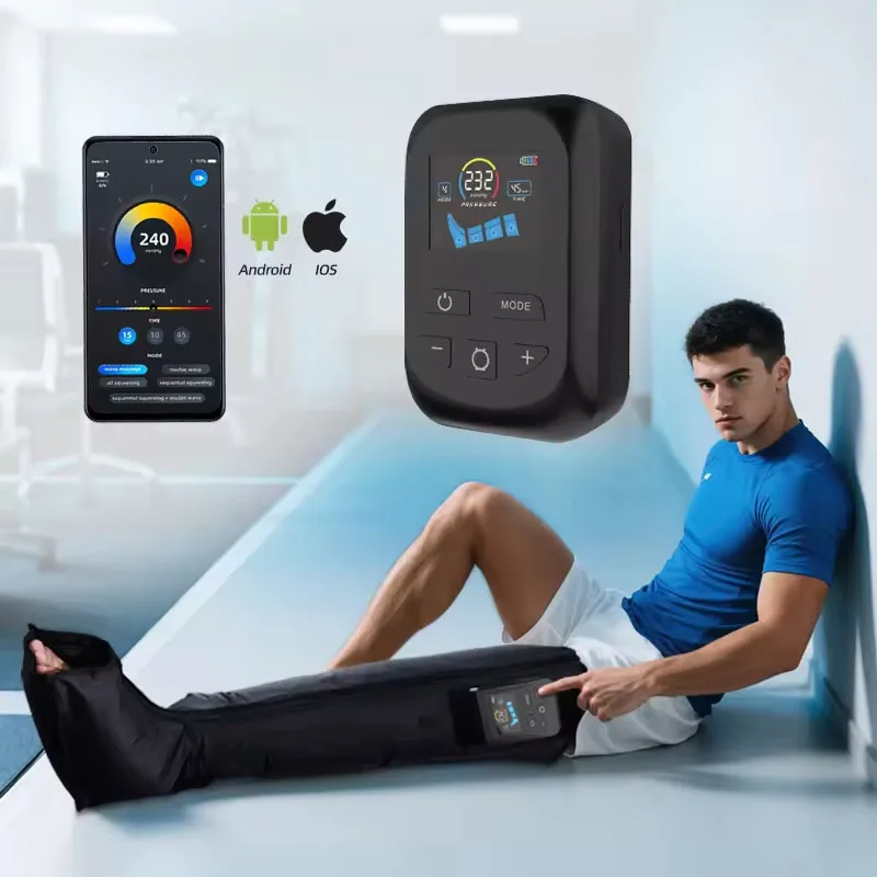 Zoshine Advanced Leg Massage with Air Compression Boots 4 6 8 Chamber Electric Device for Sports Recovery with LCD Touch Screen