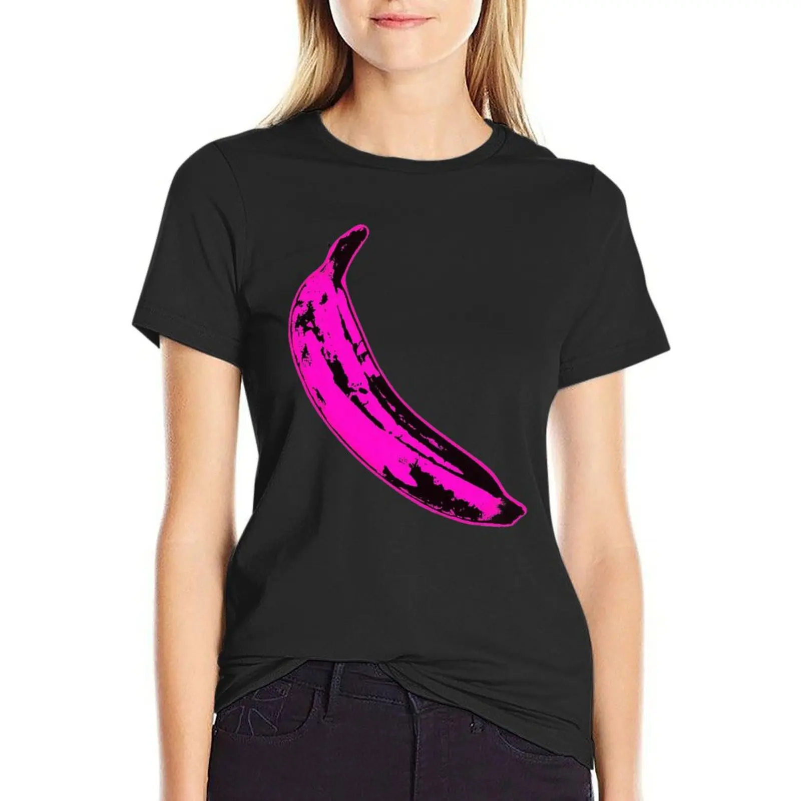 Pink banana (Peel Slowly and See) T-Shirt oversized summer top funny Summer Women's clothing