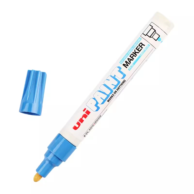 علامة الإطارات الصناعية المقاومة للماء التي لا تتلاشى ، قلم لمس دائم ، UNI ياباني ، 15 لونًا ، قطعة واحدة