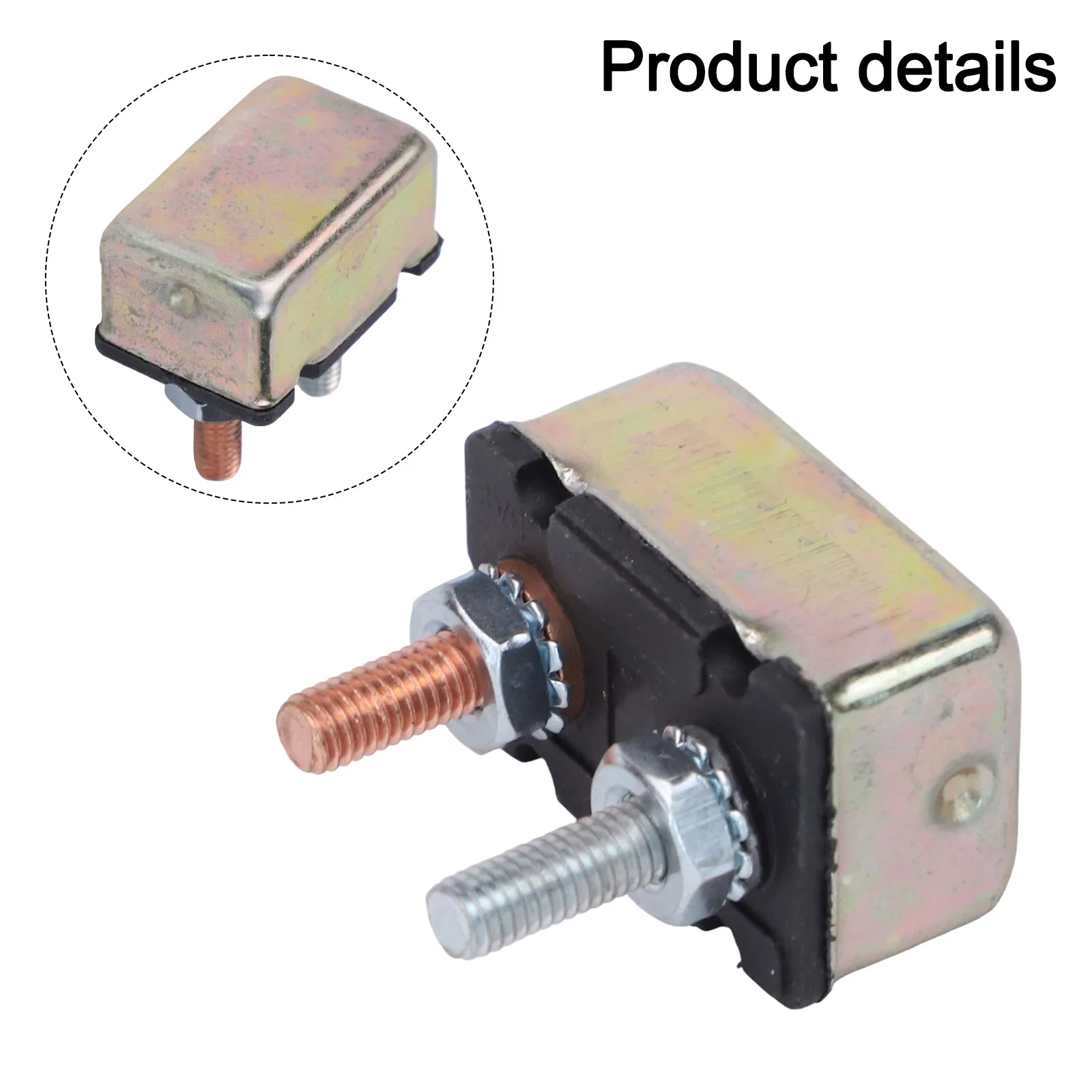 Auto Reset Circuit Breaker 10A/15A/25A/30A Metal Case Auto Reset Circuit Breaker 80x60x20 Mm For Vehicles And Equipment