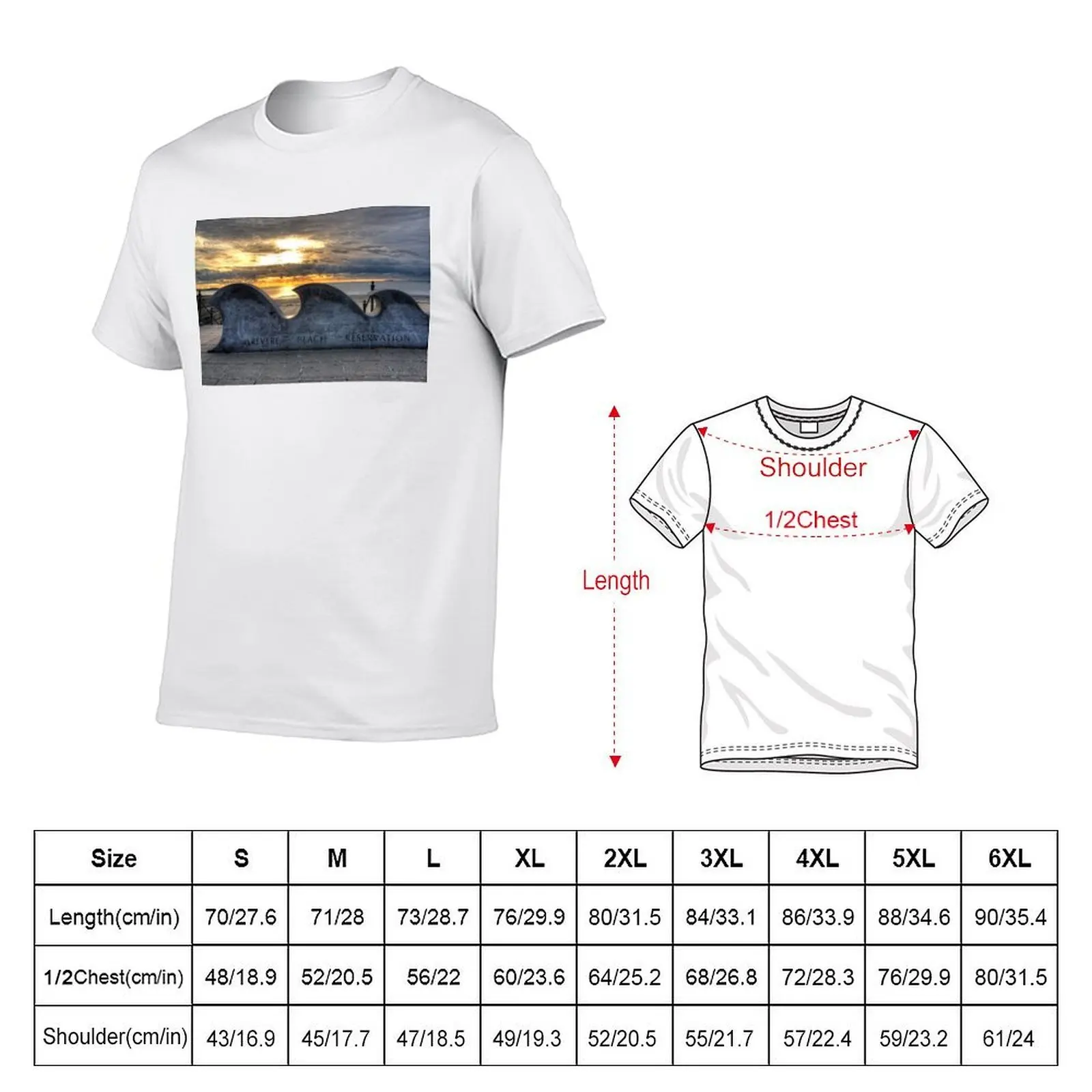 Revere Beach Reservation Wave Sculpture Revere MA T-Shirt man t shirt summer t shirt man cotton T-Shirt