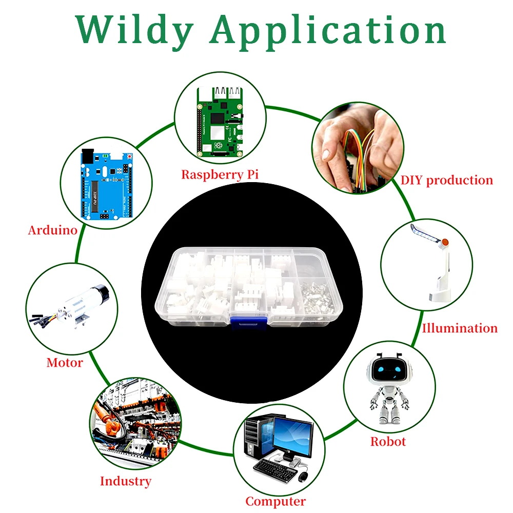 120Pcs/Box VH3.96mm Connector JST 3.96mm Pitch 2P/3P/4Pin Plastic Shell Male Plug + Female Housing + Pin Header Terminal Adapter