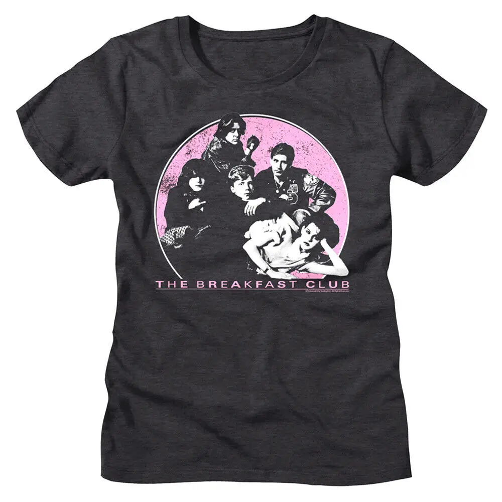 Breakfast Club Gang Logo Women's T Shirt Movie Pink Circle Shermer High School