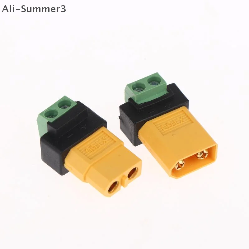 XT60 Male Female To 2Pin Terminal Adapter Solderless Charging Connector For UAV Balance Charger Solar Panel Model Devices