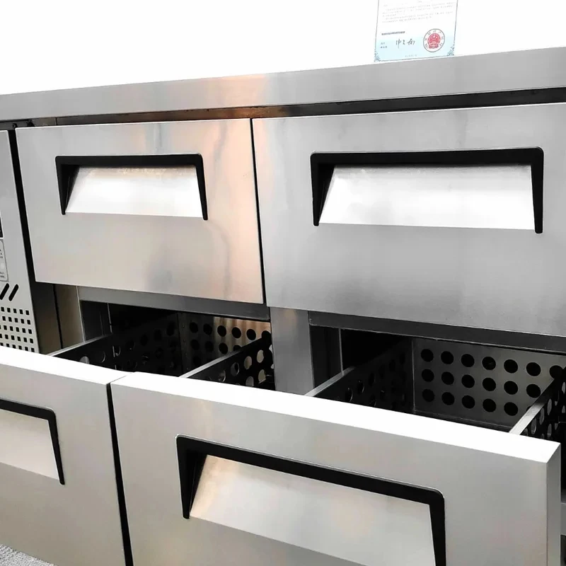 Hotel rtaurant automatic defrosting function-cooled workbench undercounter refrigeration drawer