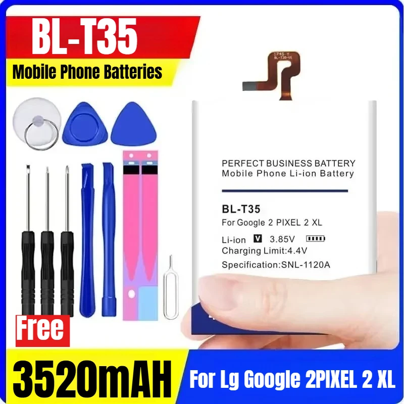 بطاريات الهاتف المحمول BL-T35 بقدرة 3520 مللي أمبير في الساعة لهاتف Lg Google 2PIXEL 2 XL