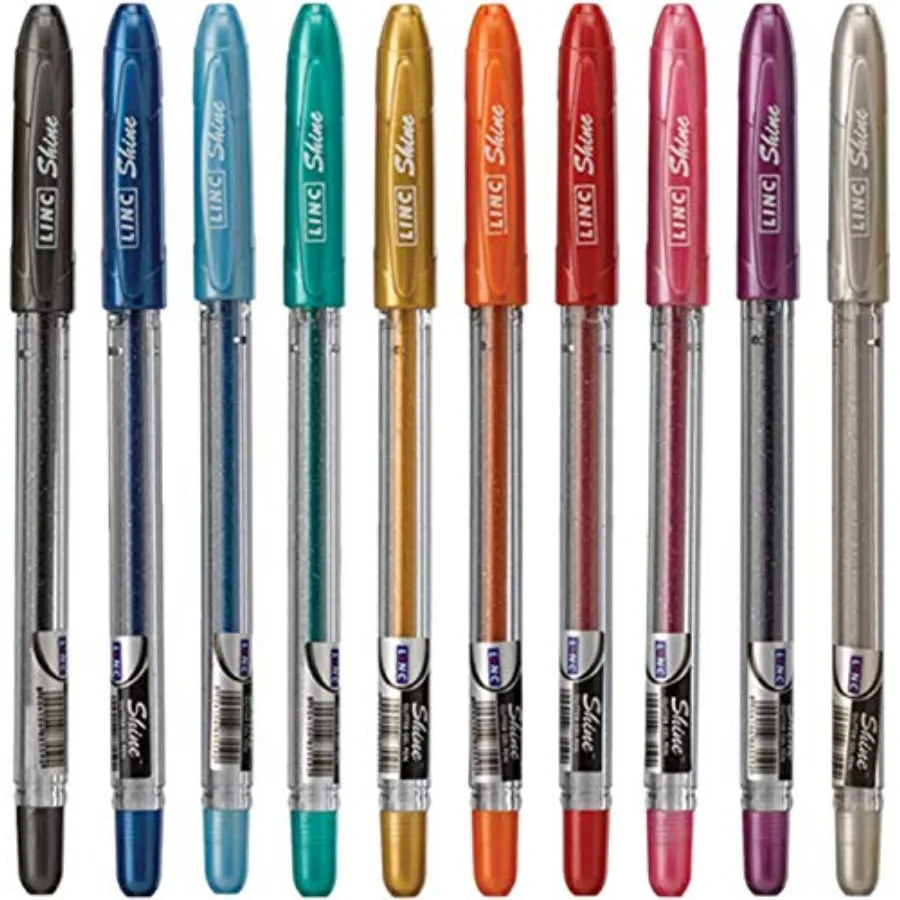 

Shine glitter gel pen 10 pk - Assorted