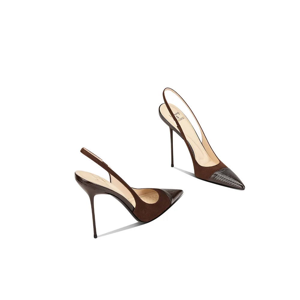 Sandalias De Tacón De Aguja Con Punta Cerrada Marrón Para Mujer, Elegantes Y Delicadas, De Tacón Alto Y Fino, Novedad De Primavera — -12%, 15.77€ Coupon, from 108.39€ – 12% descuento – €108.39