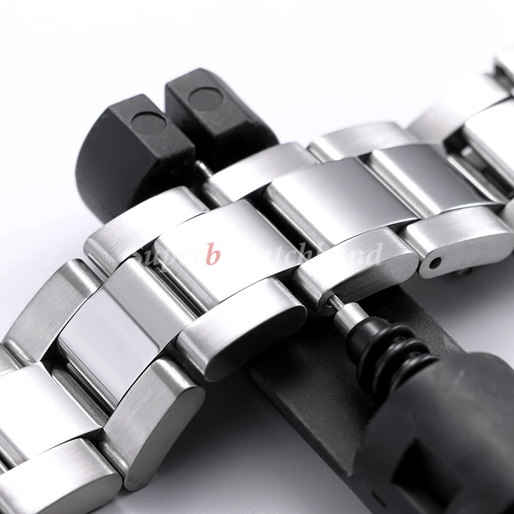 솔리드 스테인레스 스틸 시계 밴드 20mm 롤렉스 데이토나 오이스터 남성용 여성용 스포츠 스트랩 곡선형 엔드 팔찌 시계 액세서리