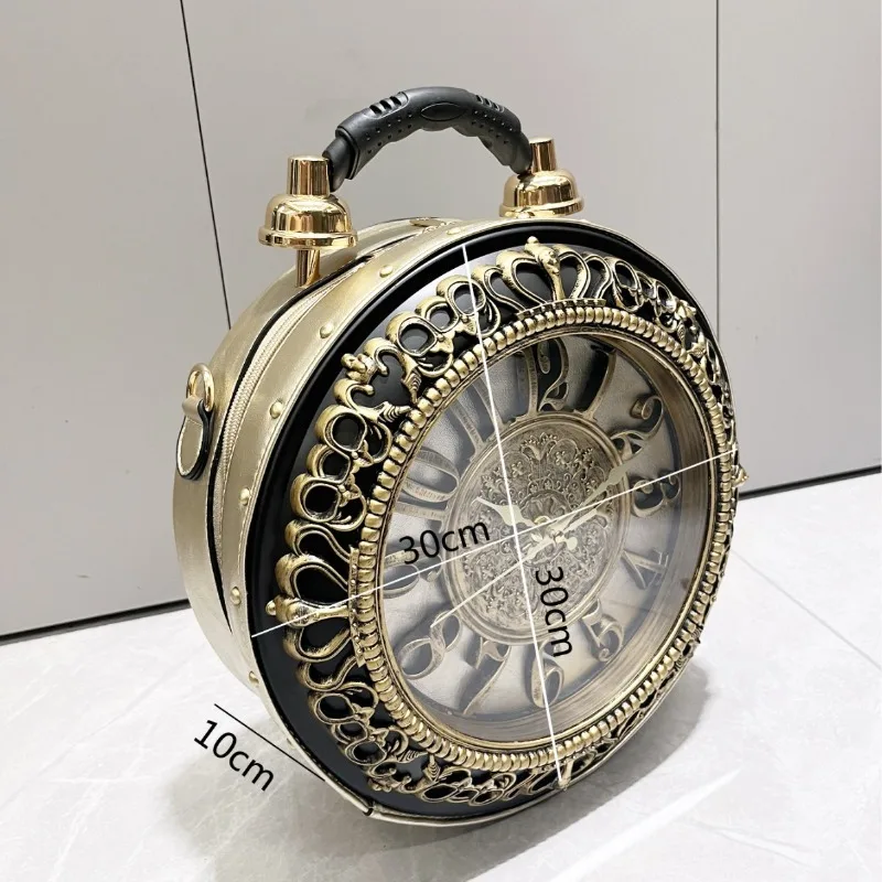 Vintage Large Clock Bag Crossbody Bags for Women Shoulder Bags Fashionable Dinner Bag Purse and Handbags Designer Bags Сумка Sac
