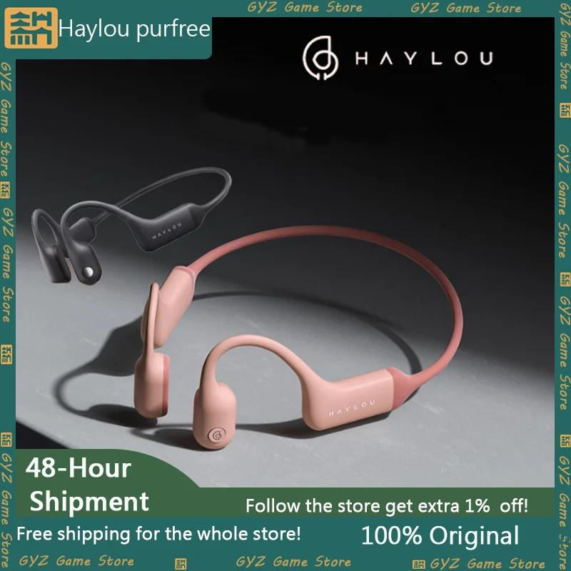 HAYLOU PurFree (BC01) Bone Conduction Headphones Qcc3044 V5.2 Wireless Bluetooth Earphones IP67 Waterproof Sports Custom Headset