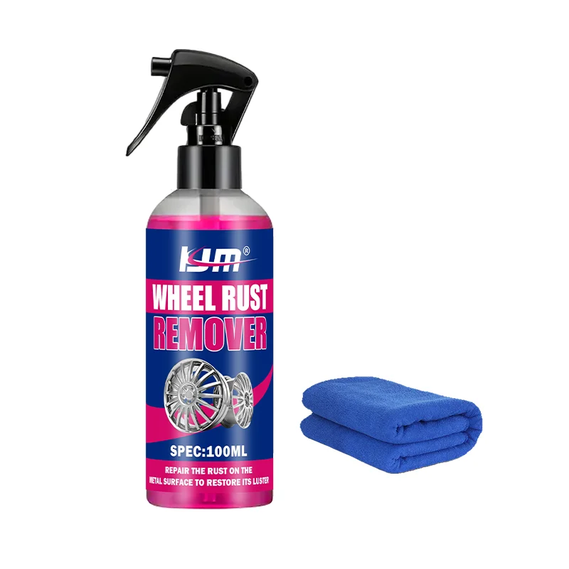 Automotive Wheel Iron Powder Cleaner Fast Restoration Spray 100ml For Alloy Rim Brake Dust Oxidation Removal Brightening Care