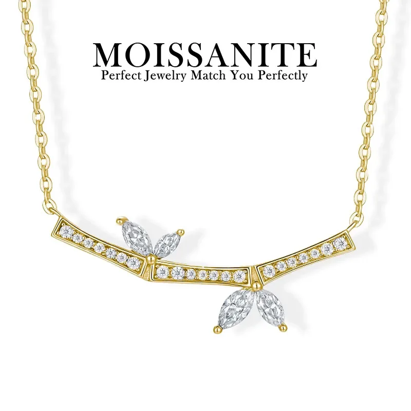 

1.032CTW Marquise and Round Moissanite Butterfly Pendant Necklace 925 Sterling Silver for Daily Wear Party and Anniversary Gift