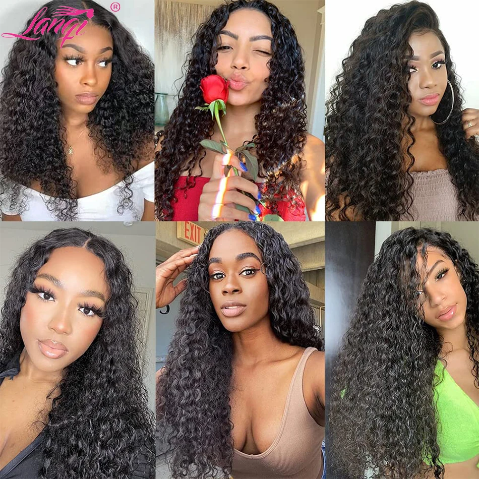 Bundles de cheveux humains Deep Wave, tissage de cheveux humains bouclés, extensions de cheveux brésiliens Remy